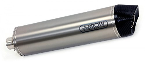 ARROW MAXI RACE-TECH APPROVED ALUMINIUM DARK SILENCER KAWASAKI ER-6N/F '05 - VERSYS 650 '07 HOMOLOGATED ALUMINIUM DARK SILENCER