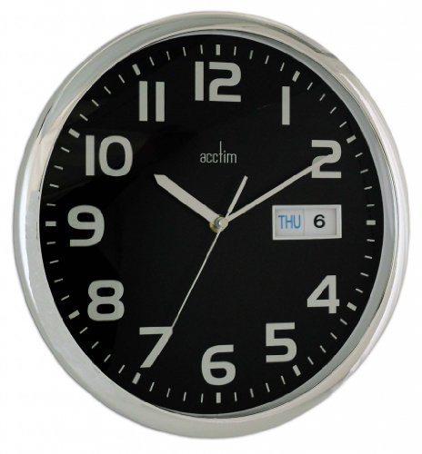 Acctim Wall Clock, Black, 32cm