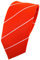 TigerTie - schmale Designer Krawatte in orange leuchtorange neonorange silber gestreift