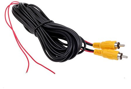 RCA Vídeo Cable, Cocar Coche RCA Inversa REVERSA Vista Trasera Estacionamiento Cámara Vídeo Cable con Detección Alambre Inversa Gatillo Plomo (6 Meters / 20FT)