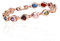 Crystalline Azuria Donna 18ct Placcato Oro Rosa Bracciale Tennis con Milti Colorato Lacrima Cristalli di Zirconi 18 cm
