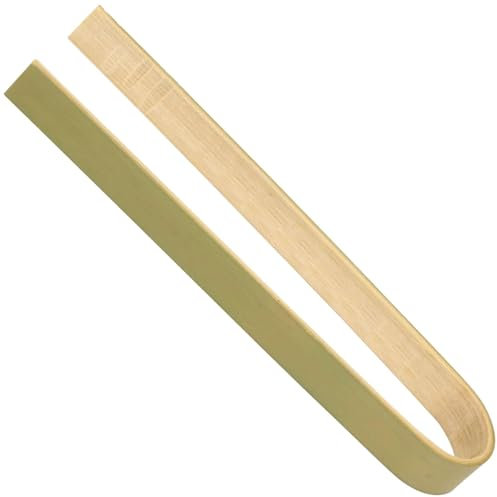 BambooMN Brand - 3.9 (10cm) Mini Bamboo Disposable Tongs - Toast Tongs - 20 pcs