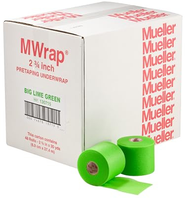 MUELLER MWrap, Prewrap, Tape-Unterverband, Rollengröße 7 cm x 27.5m, 48 Rollen