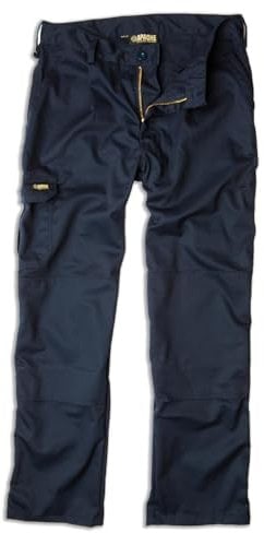 Apache Workwear Cargo Industry Trouser | Navy | Size 34 Waist x 29 Leg | Multi Feature Pockets | Hammer Loop | Knee Pad Pocket