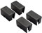 jarolift Tappi di Ricambio per Zanzariera Schiebfix Easyslide, in Plastica, Montaggio Semplice, Set da 4, Nero