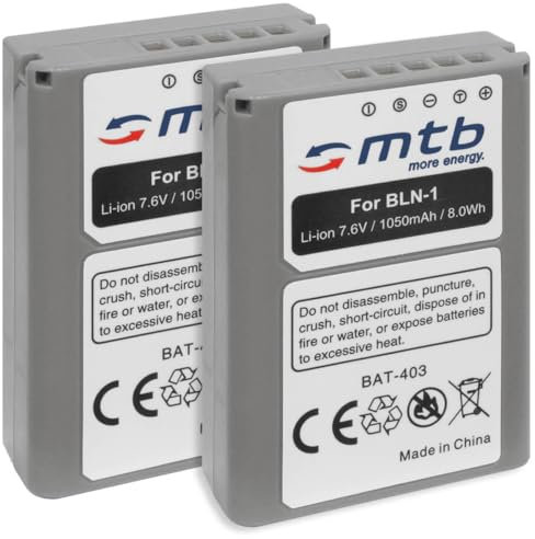 2X Akku BLN-1 für Olympus OM-D E-M1, OM-D E-M5, Pen E-P5 -INFOCHIP-