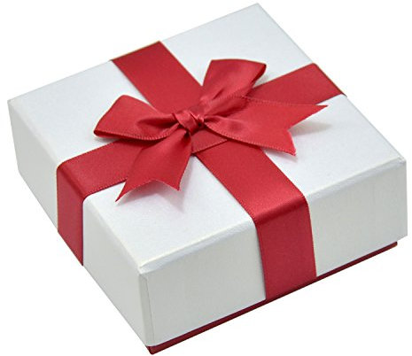 Schmuckbox von Paialco, aus Papier, mit Schleife, Geschenkbox, rot, Large