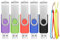 FEBNISCTE 16GB USB Stick 5 Stück - Bunt Speicherstick Einklappbar mit Drehgelenk USB 2.0 Flash Laufwerk 16 GB Metall Datenspeicher Pen Drive mit Kabel in 5 Farben Schwarz/Blau/Grün/Violett/Rot
