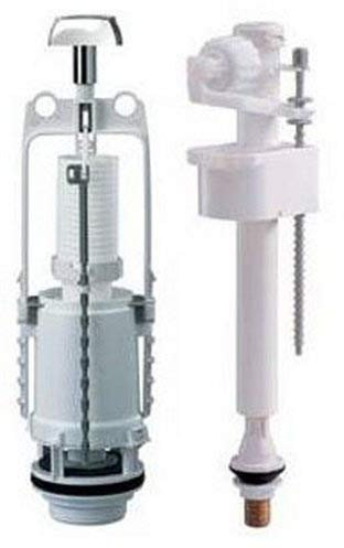 SIAMP Storm 33 WC cistern fittings pack button Single Flush Chrome plated including SIAMP plus valve inlet float 99b