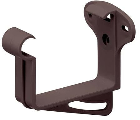 INEFA Staffa per grondaia, supporto per grondaia a scatola, PVC-U 68mm, marrone scuro per grondaia in pvc, accessori per grondaie, Made in Germany