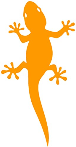 Samunshi® Gecko Aufkleber Gecko Sticker 8,8 x 15cm goldgelb