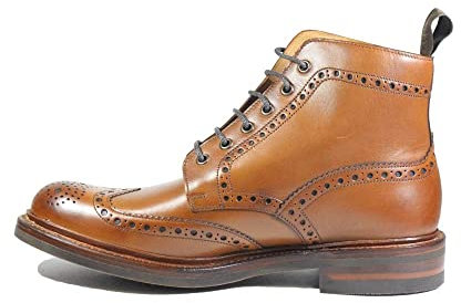 Loake Bedale Men’s Lace Up Brogue Boots 7 Tan
