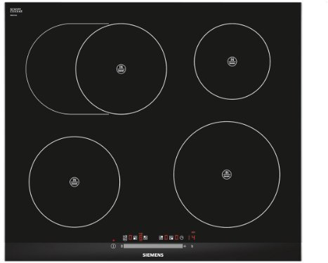 Siemens eh675fb17e Plaque – Plaque (intégrée, Induction, Verre et Céramique, Toucher, Partie supérieure Avant, 1.11 m) Noir