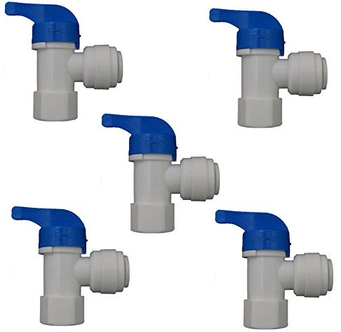 Elbow 1/4 Female x 3/8 Tank Ball Valve Quick Connect Aquarium RO Water by OUMEIXING