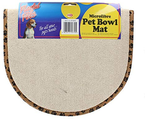 Ultimate Tapis de gamelle en microfibre pour animal domestique Gris 48 cm x 28 cm (1 pièce) – Séchage rapide, super absorbant et sans désordre pour la cuisine de tous les amoureux des animaux de