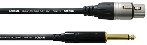 CORDIAL Kabel audio XLR female/jack mono 10 m Kabel MICROPHONE Essentials Asymmetrisch Rean