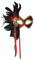 Bristol Novelty Maske, Kostüm, rot und goldfarben Halloween