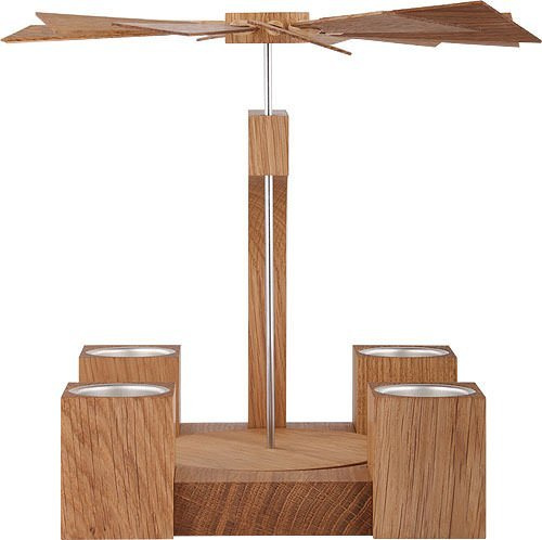 KWO Olbernhau Pyramide Eiche, Natur,19 cm, Mehrfarbig, hoch