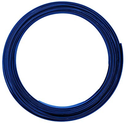 Vaessen Creative 24235-011 Aludraht Flach Schmuck, Biegsam, Aluminium, königlich blau, 5 x 1 mm x 5 m
