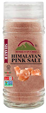 Himalayan Chef Pink Salt-Fine-Glass Shaker, 4.2 Ounce