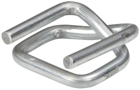 1000 Stück CB5 16 mm Drahtverschlussklemmen für Umreifungsband | Metallklemmen verzinkt | Verschlussklammern für Bandspanner | Metallschnallen | Klemmen für Umreifungsband | Verschlussklemmen