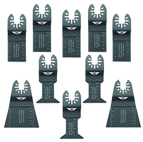 10 x TopsTools FAKA10F Fast Fit Mix Blades Compatible with Dewalt Stanley Black and Decker Bosch Fein (Non-StarLock) Makita Milwaukee Hitachi Parkside Ryobi Worx Workzone Multitool Accessories