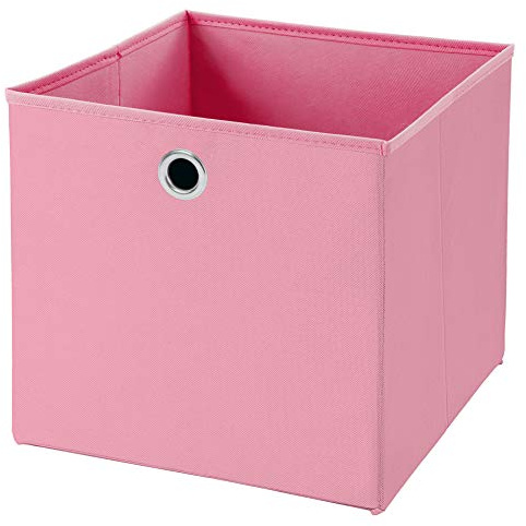 1 Stück Faltbox Rosa 28 x 28 x 28 cm Aufbewahrungsbox faltbar