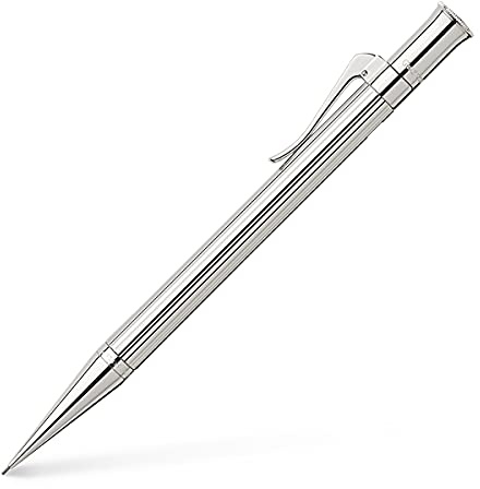 Graf von Faber-Castell - Drehbleistift Classic Platiniert, 0,7 mm | Vollständig platiniert mit massivem Federclip, Härtegrad B