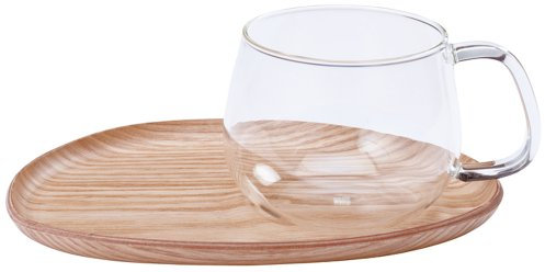 Kinto FIKA Cafe Sweets Wood Glass