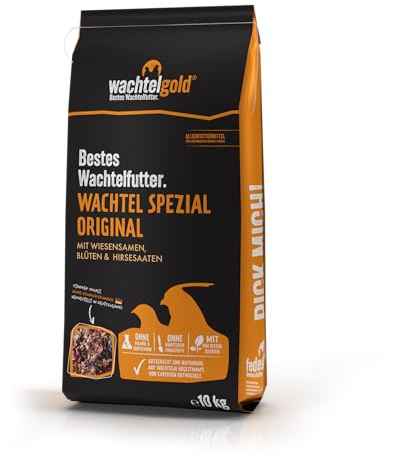 wachtelgold Spezial Original Wachtelfutter (2x10kg) 20kg | Mit Kräutern, Blüten & Superfoods – Alleinfutter für Wachteln für Legeleistung, Verdauung & stabile Eierschalen