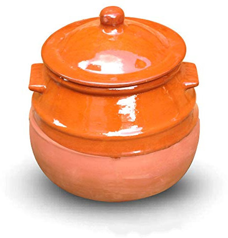 Valdearcos - Cazuela de barro para guisos (2 L, 20 x 21 cm), color marrón