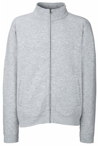 Fruit of The Loom Herren Sweatjacke Classic Grau Heather Grey L