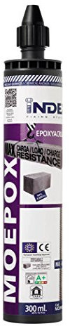 INDEX Fixing Systems MOEPOX - Anclaje químico para grandes cargas en elementos macizos y huecos (epoxi-acrilato, 300 ml)