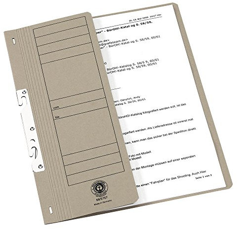 Einhakhefter / grau / 20 Stück