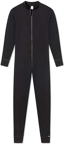 Pleas Thermo Overall Herren - Einteiler Ganzkörperanzug Herren, Schwarz, Gr. S (48)