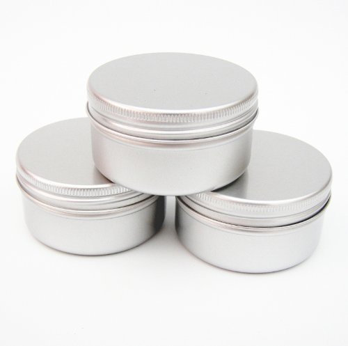 3 x 50ml Aluminium Make up Pots 50ml Capacity Empty Small Cosmetic/Candle/Spice Pots Tins Jars