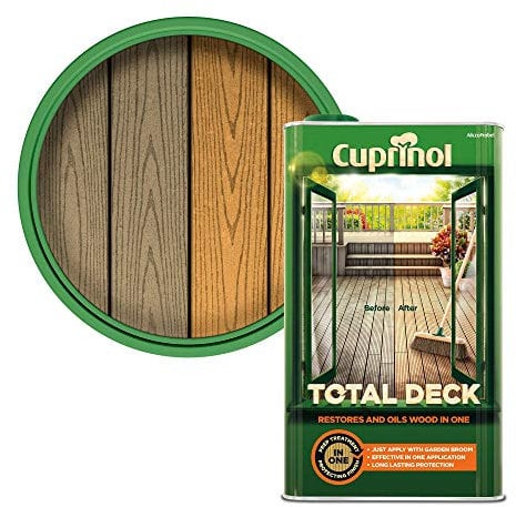 Cuprinol CUPTDC5L 5L Total Deck Restore and Oil Wood Clear