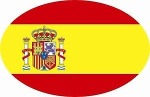 U24 autocollant pour voiture Espagne ovale 10 x 6,5 cm