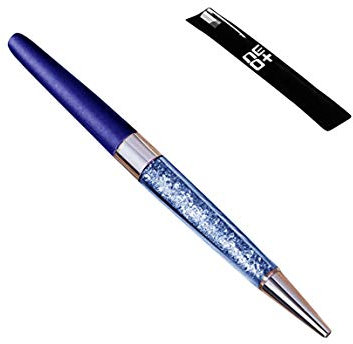 Bolígrafo con punta de cristal hecho con 140 cristales brillantes (azul marino)
