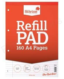 Silvine A4RPFM - A4 Refill Pad Feint Margin PK6