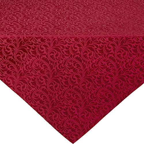 Erwin Müller Tischwäsche, Mitteldecke, Tischdecke Uni, Serie Hamm Rubin Größe 130x130 cm - mit hochwertigem Kuvertsaum und Fleckschutz ausgerüstet
