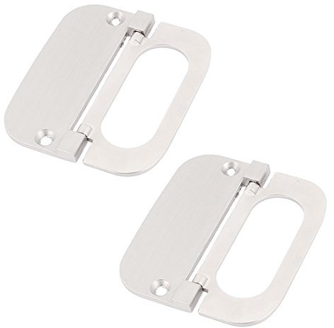Sourcingmap Cupboard Drawer Metal Flush Mount Door Pull Handle Silver Tone 2pcs