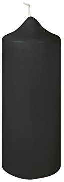 Fink Candle/Stumpenkerze,schwarz,getaucht/H.20cm,D.8cm