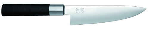 KAI Wasabi Black coltello da cucina 15,0 cm lunghezza lama - acciaio inossidabile 6A/1K6 lucidato 58 (±1) HRC - manico in polipropilene nero - coltello da chef - Made in Japan