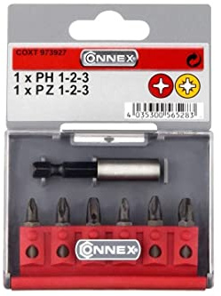 Connex COXT973927 Bit-Satz PH/PZ, Magnethalter, 7-teilig