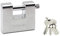Master Lock 680EURD Candado Rectangular de Zinc a Llaves, Gris, 8 x 9,5 x 2,9 cm