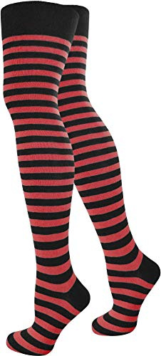 normani® Damen Overknees Über-Knie Strümpfe geringelt in verschiedenen Farben
