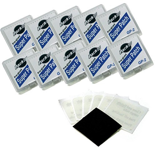 Park Tool GP-2 Pre-Glued Super Patch Puncture Repair Kits (Pack of 10)