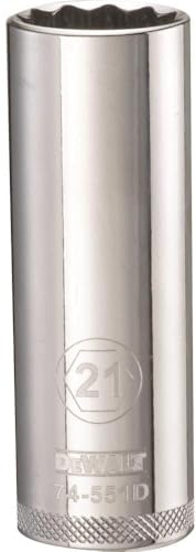 DEWALT DWMT74551OSP 12 Point 1/2 Drive Deep Socket 21MM