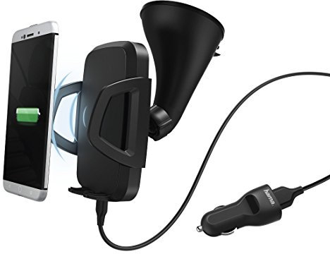 Hama Auto Aktiv schwarz – Halterung (Mobiltelefon/Smartphone, Kfz-Zigaretten, aktiv, Auto, Schwarz, Suction Cup)
